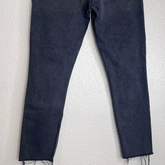 AGOLDE Nico Washed Black High-Rise Distressed Sz 28 Ankle Jeans - Picture 6 of 13